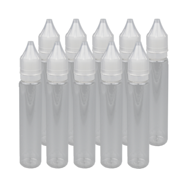 10 x 30ml Stiftflaschen o. Unicorn Bottle - Kunststoffflaschen PET