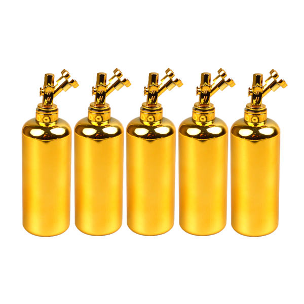 NOS Liquidflaschen 5 x 60ml - Kunststoffflaschen aus PET (Gold)