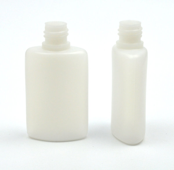 Ovale Liquid-Flaschen 10 x 50ml - Flachmann, Kunststoffflaschen aus weichem HDPE