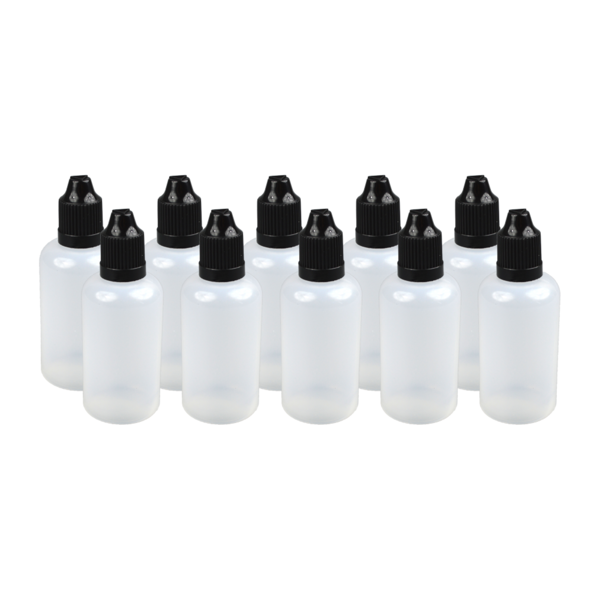 10 x 50ml Liquid Flaschen - Kunststoffflaschen aus weichem PE